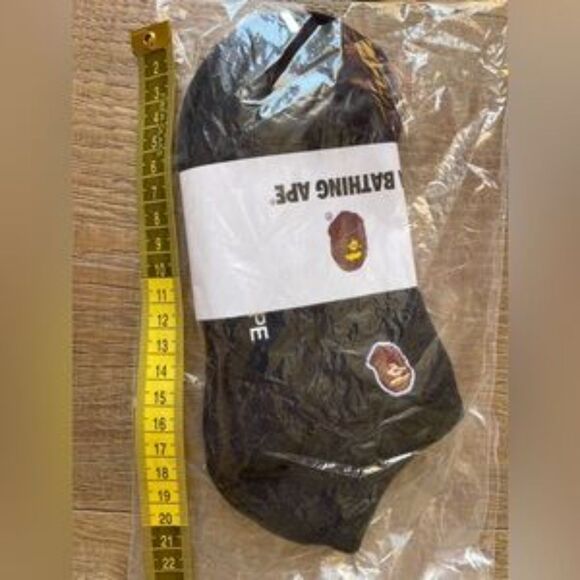 NEW Bape A Bathing Ape Embroidery Big Head socks Unisex Set of 3 Short - Picture 4 of 6